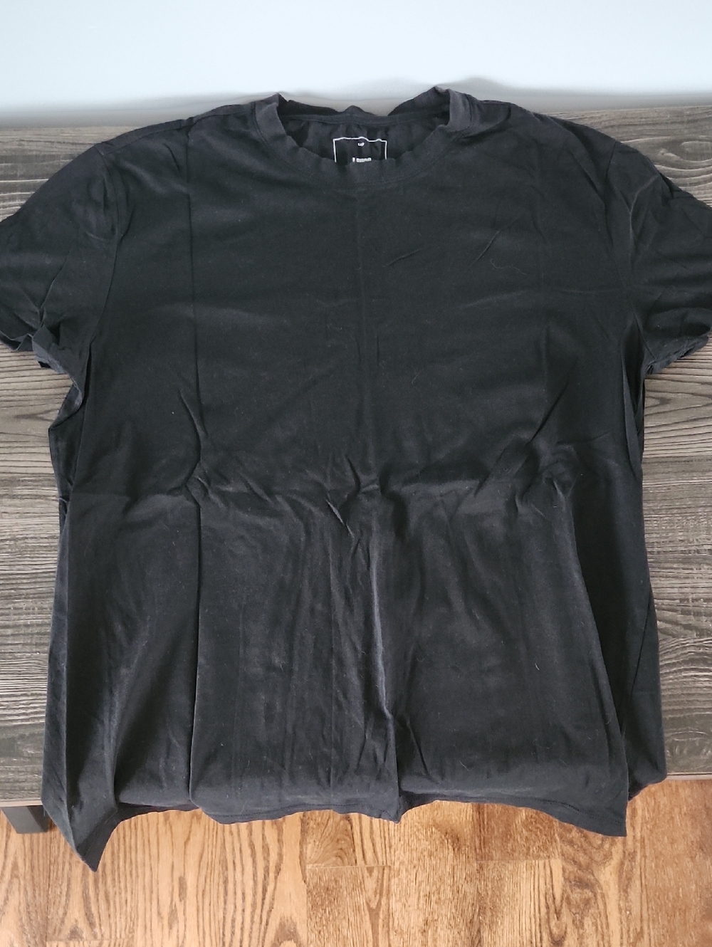 Lahgo Men's Organic Pima Easy Crewneck T-Shirt - Black